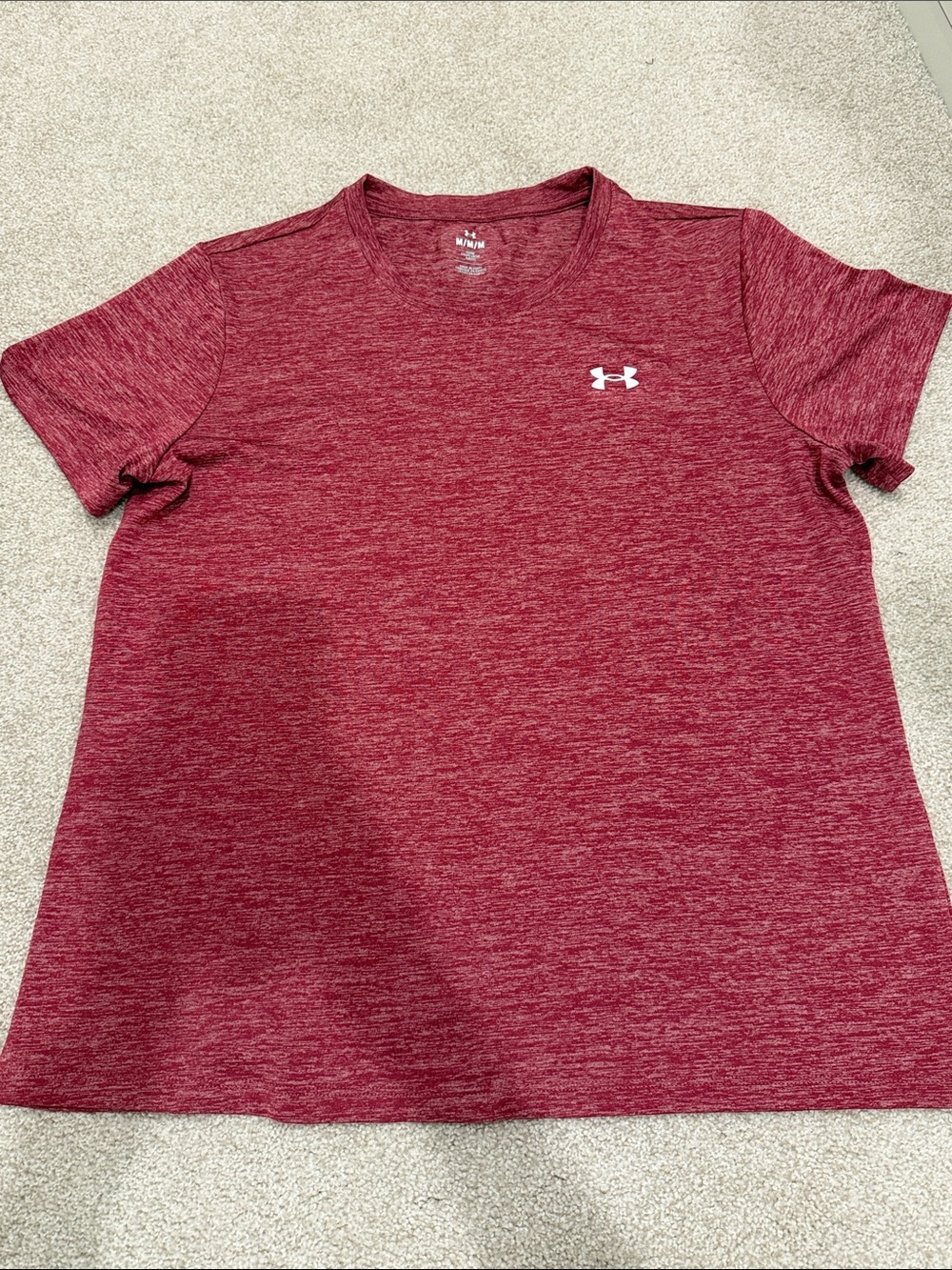 Under Armour Women's red Heather Short Sleeve Tee
